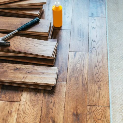 Solid oak wood flooring